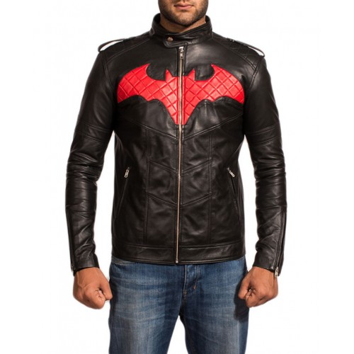 Batman Red and Black Leather Jacket